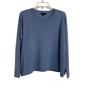 J. Crew 100% Merino Wool Boxy Sweater size XS Round Neck Dropped Shoulder